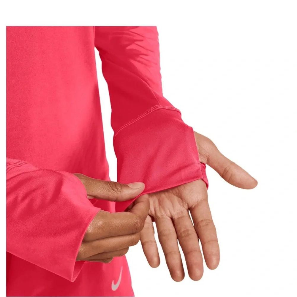 Nike Women's One Classic Dri-FIT Long Sleeve Shirt large Coral pink